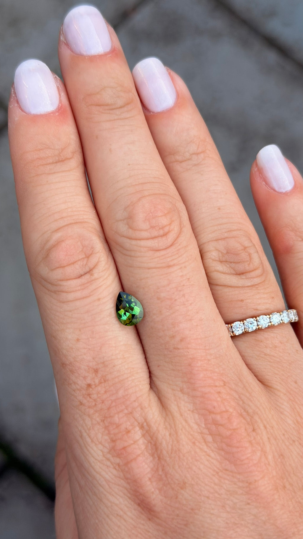 Green Tourmaline Pear 1.06cts
