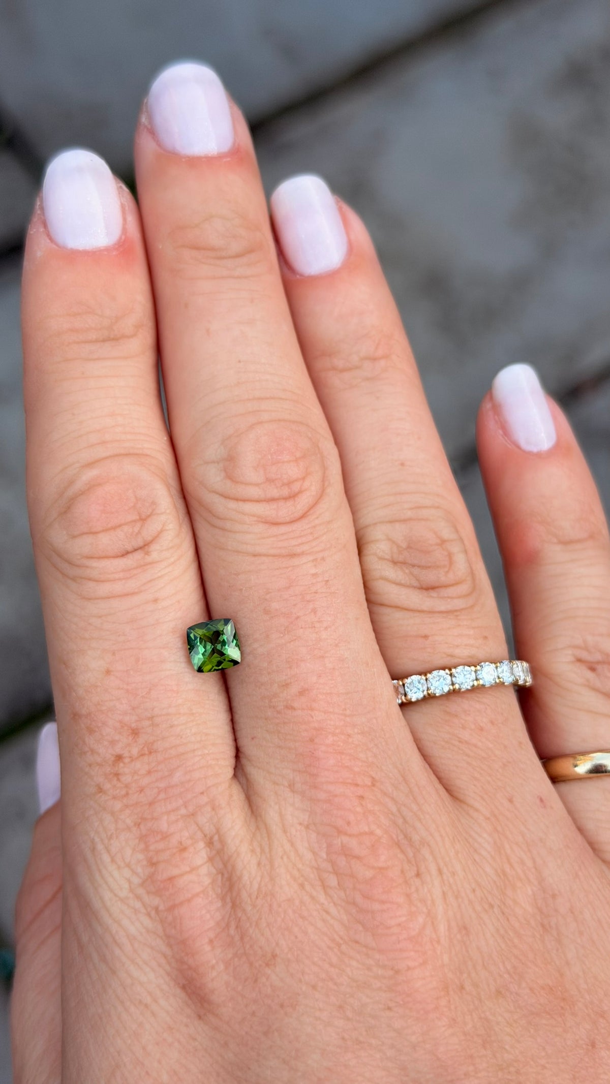 Green Tourmaline Cushion 1.05cts