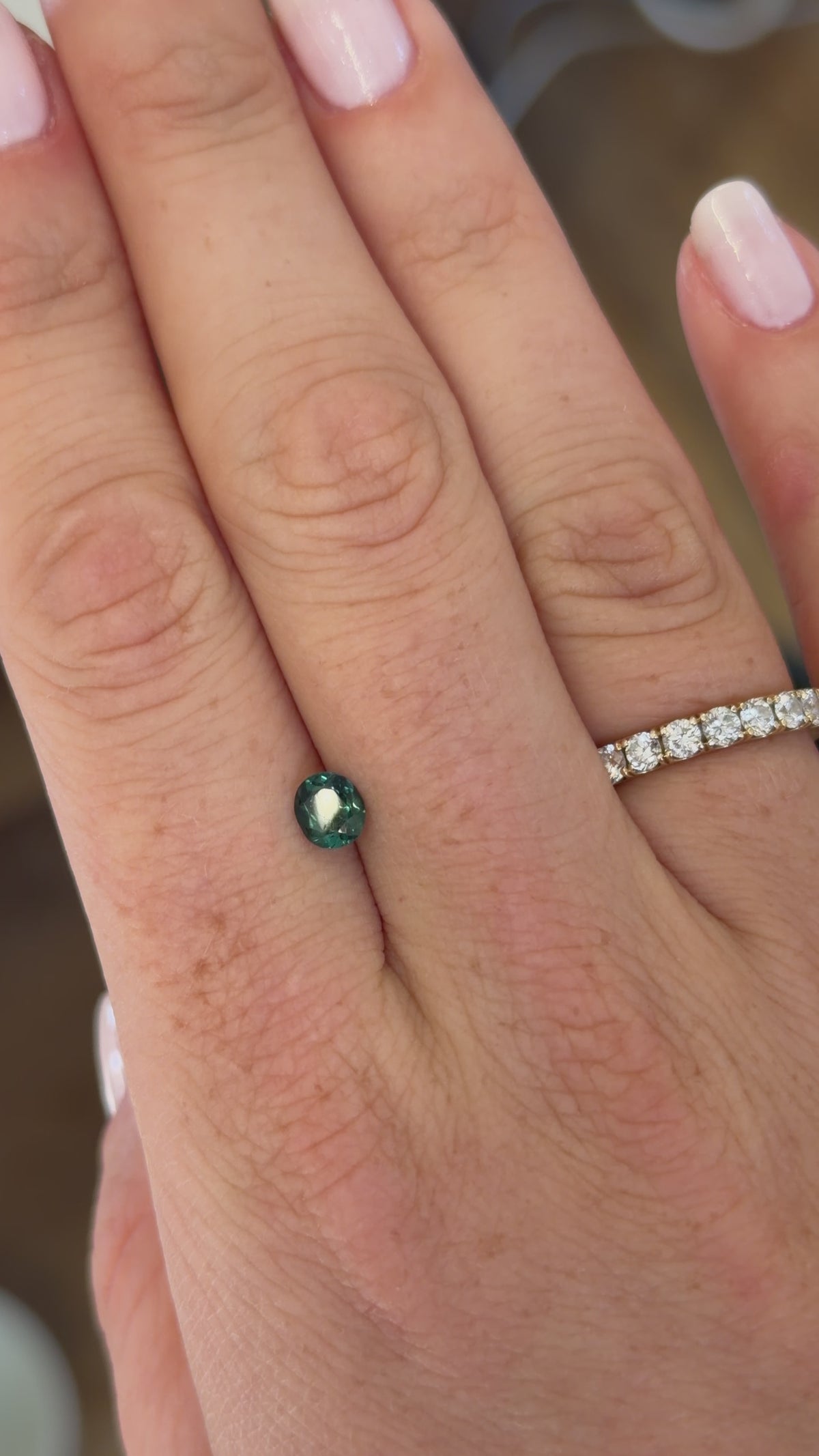 Teal Tourmaline Oval 0.6cts