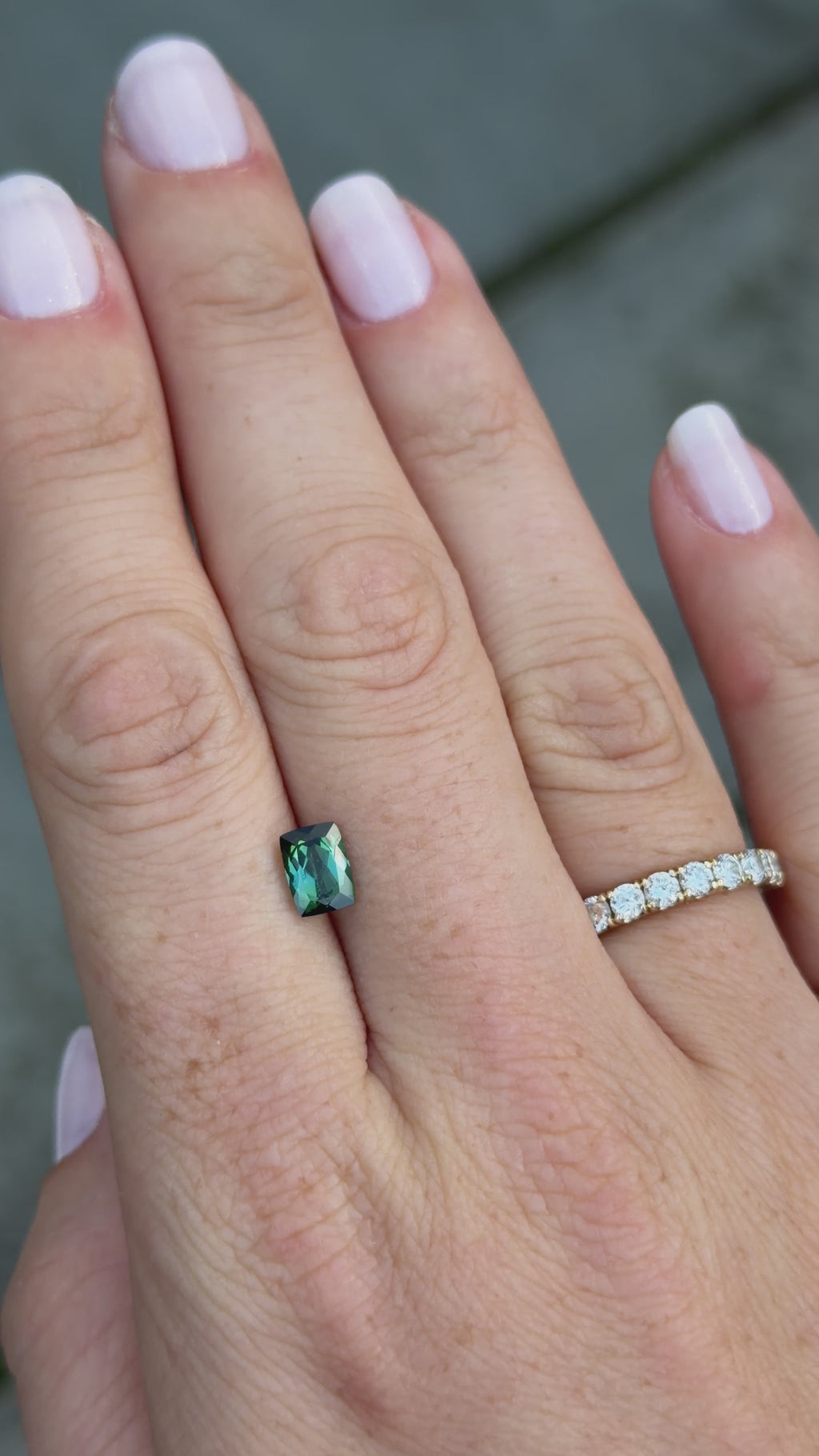 Teal Tourmaline Elongated Cushion 1.15cts